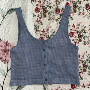 Blue Seamless Tank Top